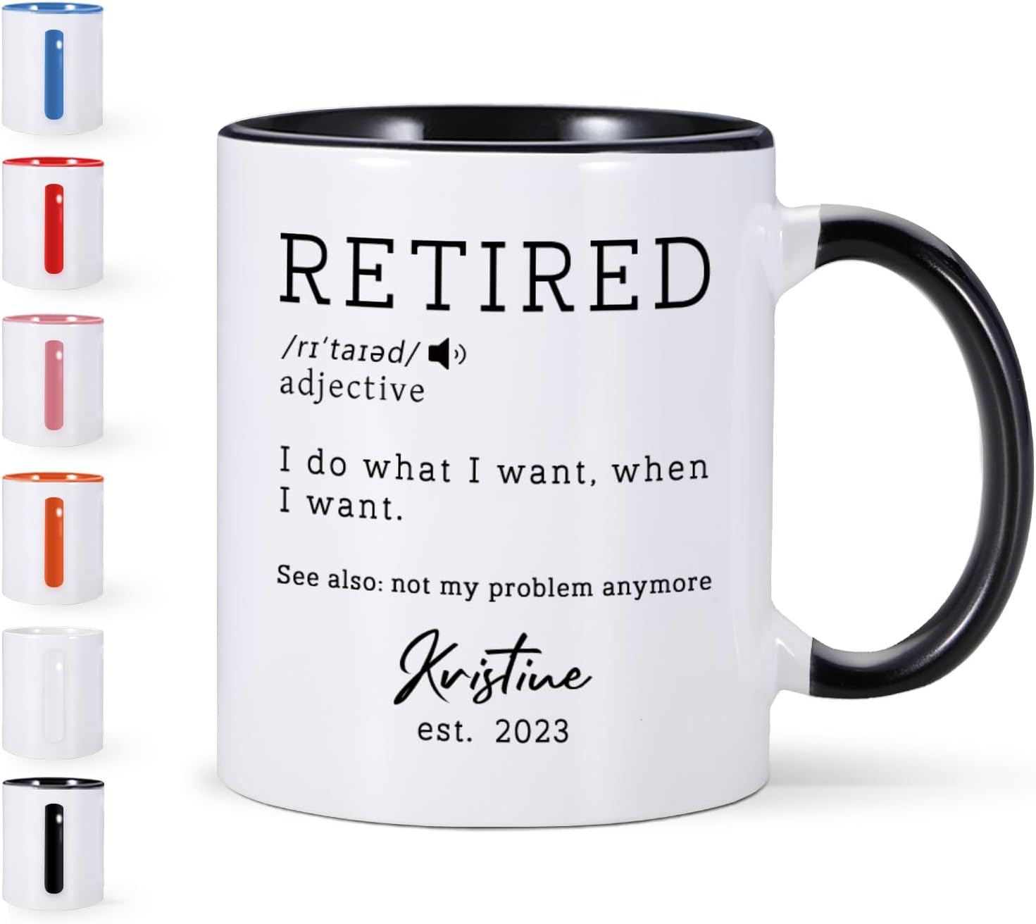 Regalos de jubilación para mujeres y hombres  Taza de café personalizada para jubilados  Regalo de despedida para compañeros de trabajo, jefe y