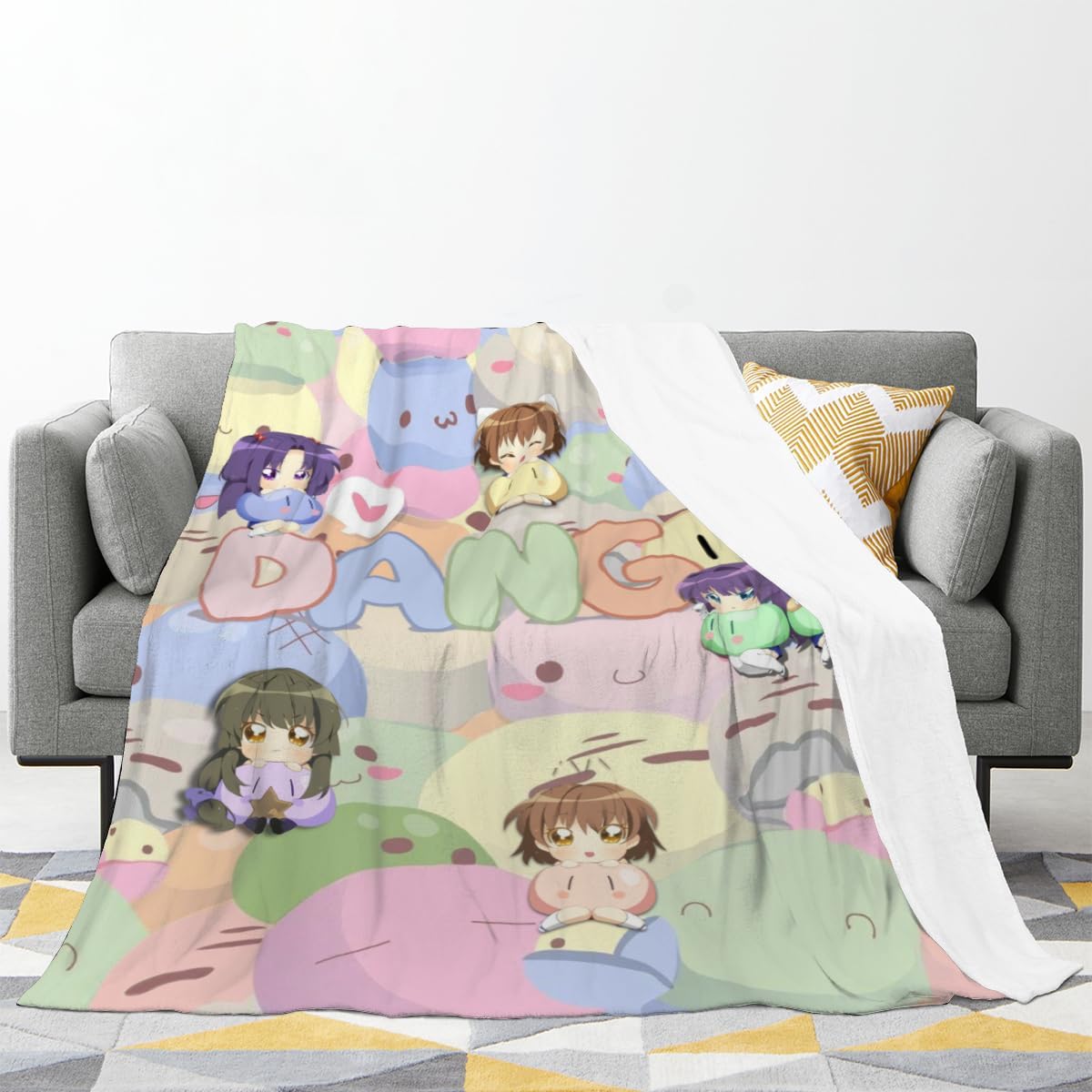 Clannad Dango – Manta de forro polar súper suave de 40 x 30 pulgadas, franela de microfibra mullida, acogedora y cálida para sofá, cama