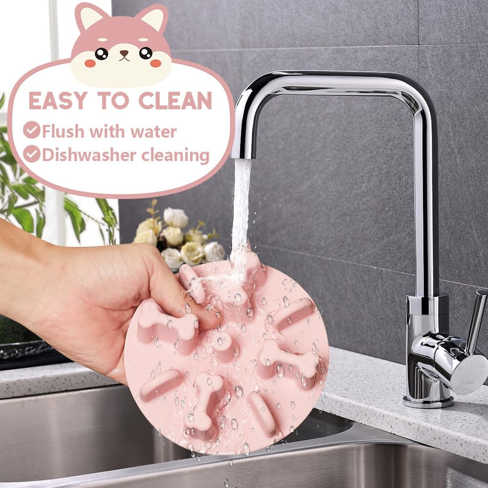 Animire – Cuencos para perros de alimentación lenta, rompecabezas antiasfixia de silicona suave, alimentador lento, antideslizante para comer