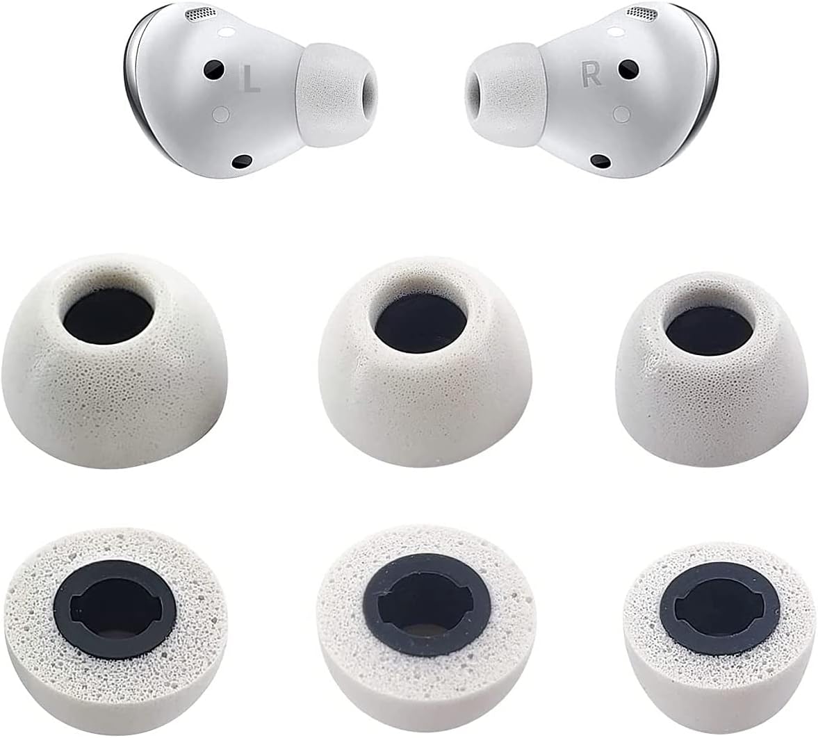 Puntas de espuma viscoelástica de repuesto para Samsung Galaxy Buds Pro, sin dolor de silicona en las orejas, almohadillas de espuma de repuesto