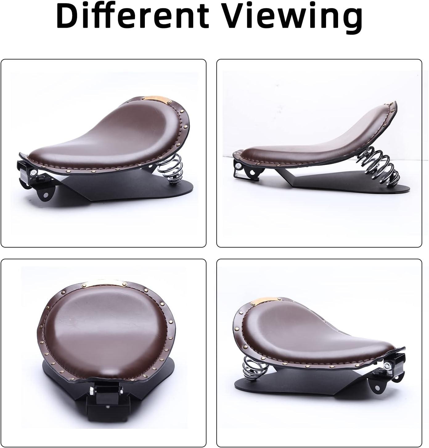 Asiento individual de motocicleta marrón para Sportster XL 1200 883 48 Dyna Chopper Bobber y más
