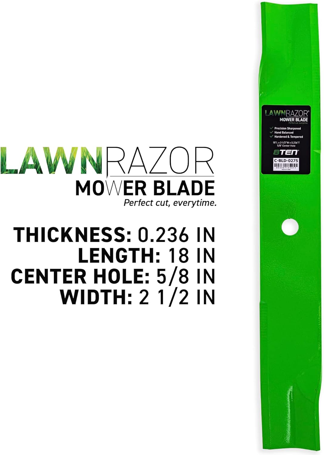 8TEN LawnRazor – Juego de cuchillas para Toro Z Master Z450 Z500 52 pulgadas cubierta 105-7794-03 (elevación media), paquete de 3