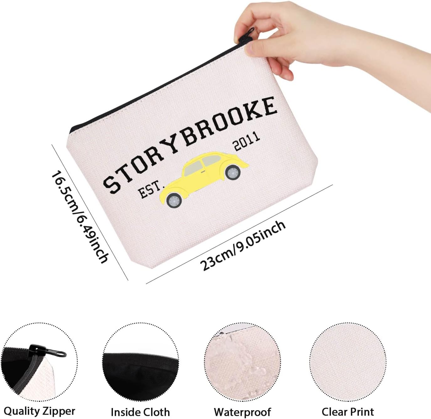 O-Upon A Time – Bolsa de regalo inspirada en el programa de televisión Storybrooke EST 2011 para bienvenidos a los fanáticos de Storybrooke, Beige,
