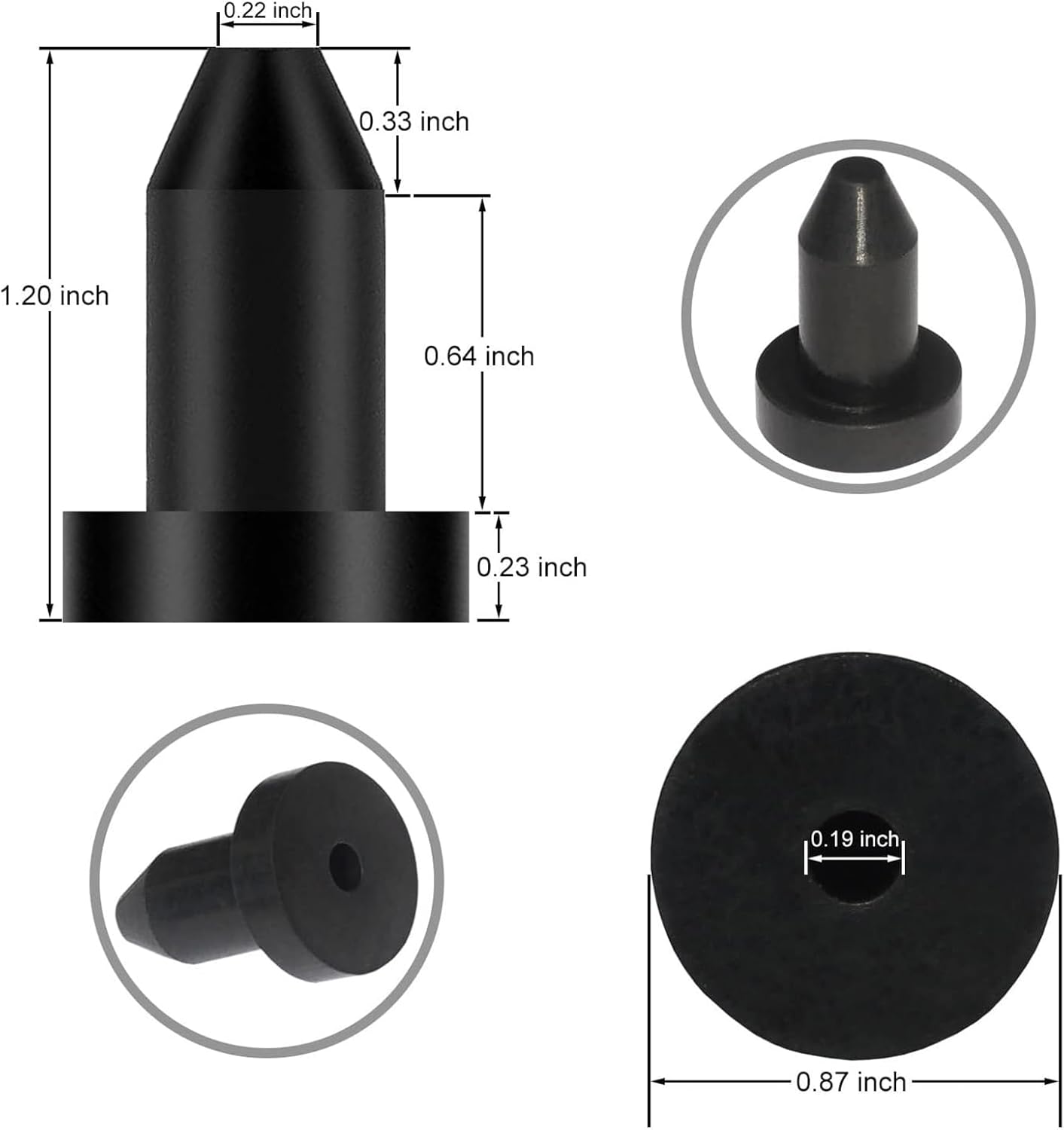 Kit de 12 tapones de drenaje de kayak, repuesto de tapón de drenaje de silicona para la mayoría de barcos de pesca, kayak, accesorios de kayak