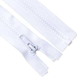 Sawoake 2 cremalleras separadoras #5 de 17 pulgadas para chaquetas de costura, chaqueta con cremallera, cremalleras de plástico moldeado blanco, Sawoake 2 cremalleras separadoras #5 de 17 pulgadas para chaquetas de costura, chaqueta con cremallera, cremalleras de plástico moldeado blanco,