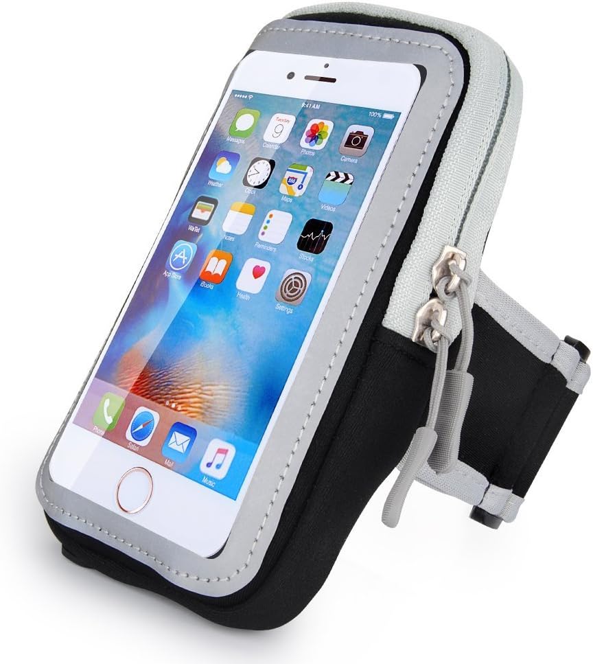 Brazalete deportivo de neopreno y nailon a prueba de sudor, para entrenamiento, correr, gimnasio, fitness, funda para teléfono celular para Samsung