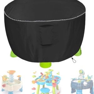Funda para mesa de agua para niños, cubierta de mesa de juguetes al aire libre, 28 pulgadas de profundidad x 18 pulgadas de alto, cubierta redonda Funda para mesa de agua para niños, cubierta de mesa de juguetes al aire libre, 28 pulgadas de profundidad x 18 pulgadas de alto, cubierta redonda