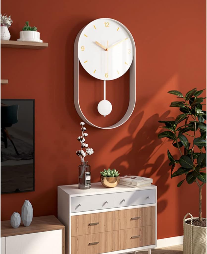 Reloj de pared Reloj de pared moderno con cara de 10 pulgadas, marco de metal decorativo y único, reloj de pared de diseño contemporáneo para sala