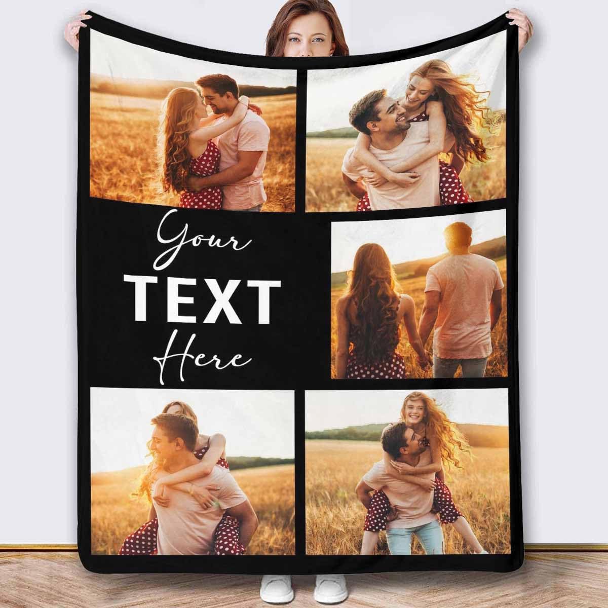 Artsadd Mantas personalizadas para mejores amigas con texto y fotos, con imagen BBF como regalo de cumpleaños para hermana, recuerdo significativo,