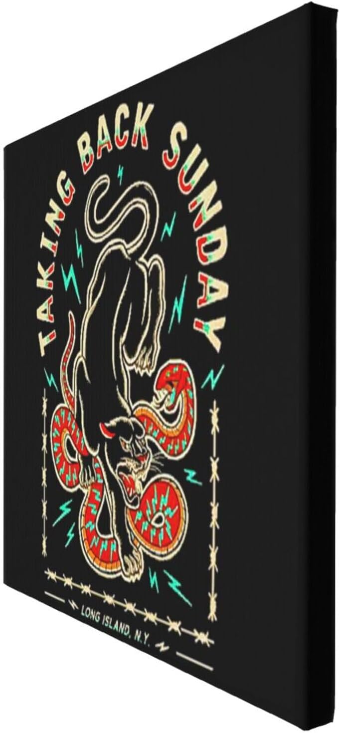 WEUED Póster artístico de Taking Rock Back Sunday Band de pintura en lienzo sin marco, pinturas decorativas adecuadas para decoración de pared del