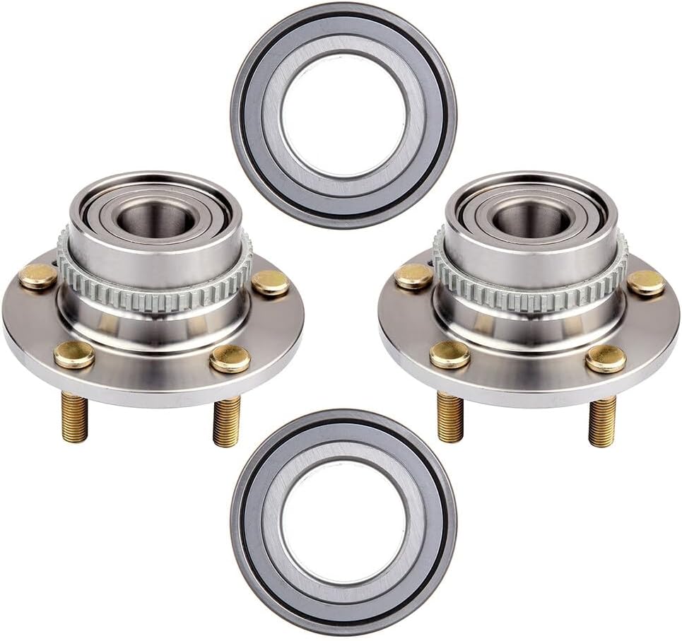 SCITOO 4 unidades de cojinete de rueda delantera y trasera 510034 512267 para Hyundai Tucson 2005-2009, para Kia Sportage 2005-2010 WABS 5 lengüetas