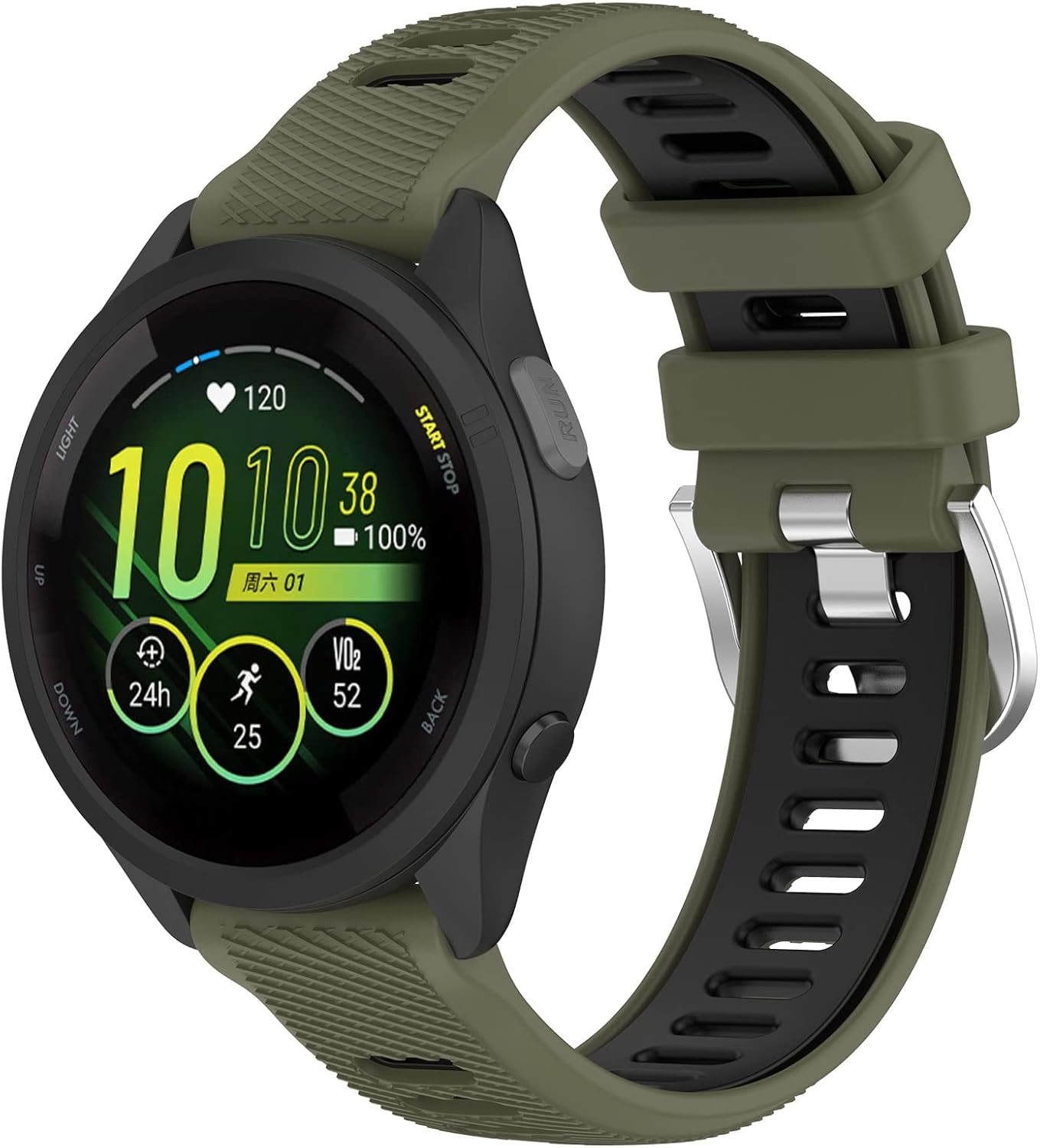Paquete de 6 correas destinadas a Garmin Vivoactive 4SVivomove 3SForerunner 25S 265SVenu 2SVenu 3S Smartwatch Correa de repuesto de 0.709 in