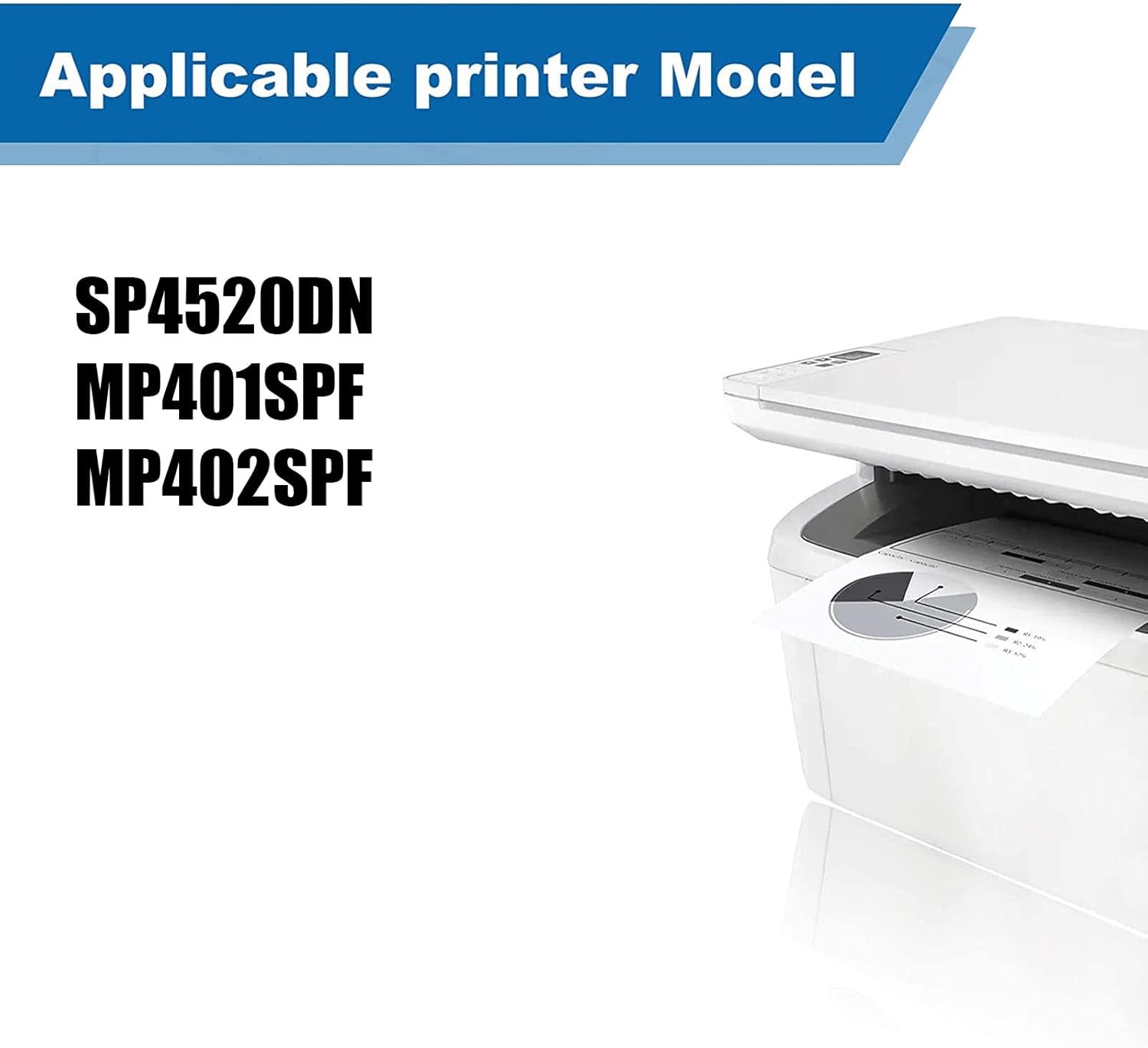 Unidad de tambor negra de alto rendimiento compatible con Ricoh M9060136, funciona con impresora SP 4520DN MP 401SPF MP 402SPF (20000 páginas)