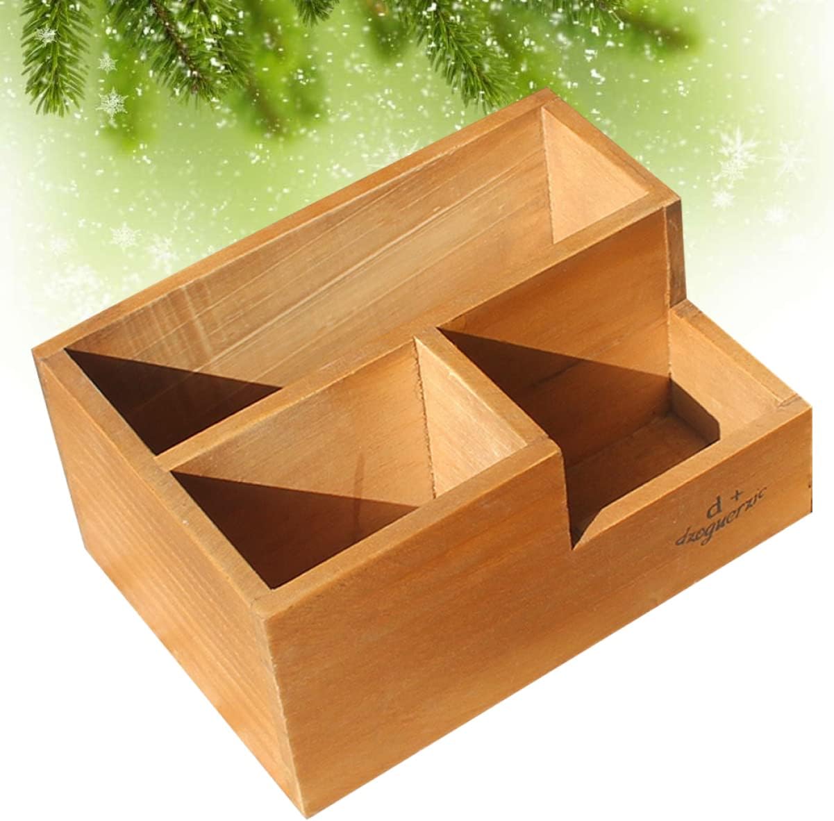 Yardwe 3 Pcs 3 Wood Desk Wooden Trinket Case Decorative Plants Jewelry Dresser Case Ornament Container Wooden Flower Pot Home Plant Container