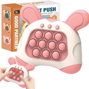 Juguete de empuje rápido con luces Juego de burbujas de empuje rápido, juego antiestrés, juguete de reventar luz para niños, niños y adultos (rosa) Juguete de empuje rápido con luces Juego de burbujas de empuje rápido, juego antiestrés, juguete de reventar luz para niños, niños y adultos (rosa)