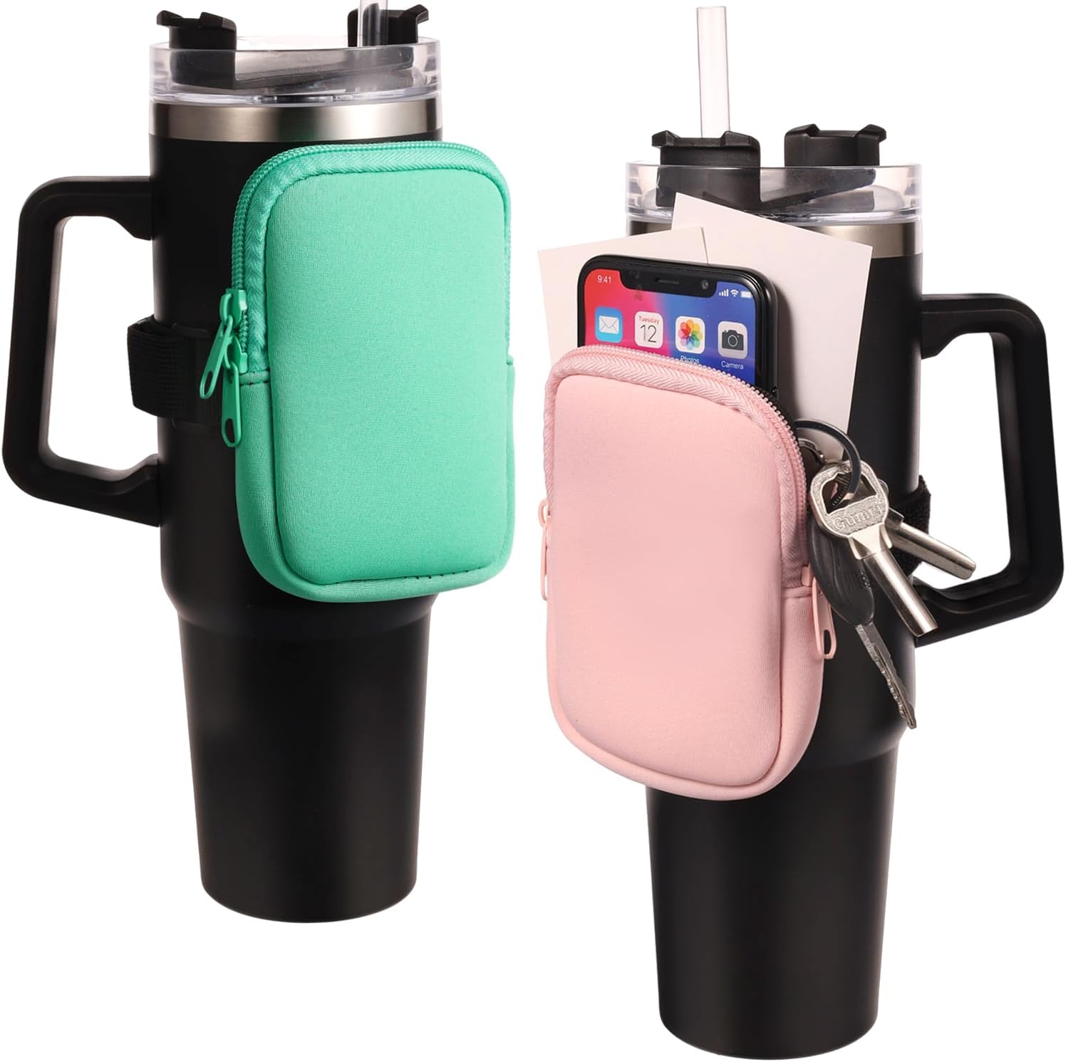 2 bolsas para botella de agua Stanley, bolsa con cremallera para Stanley Cup Bolsa ajustable para botellas de gimnasio, bolsa de botella de agua