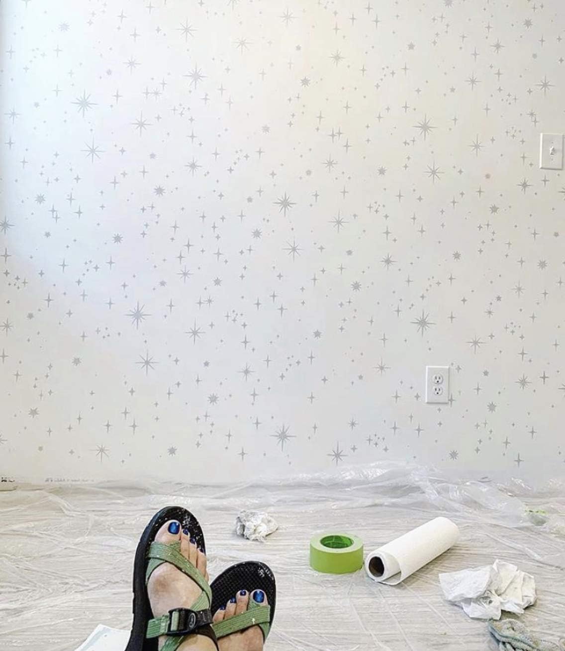 Plantilla de pared de constelaciones, plantillas celestiales para pintura de pared, plantilla reutilizable para pintar paredes, prueba la plantilla