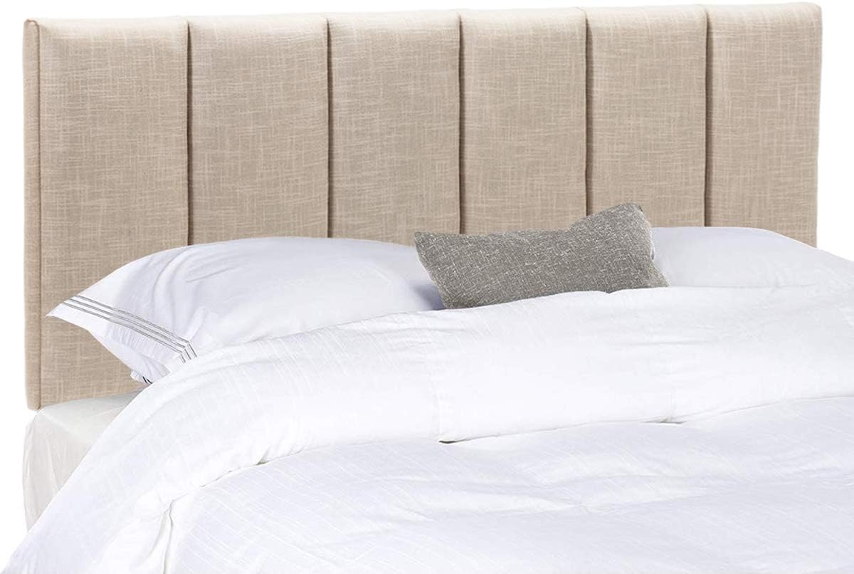 Yongchuang Upholstered Headboard King Foldable Headboard for King Size Bed Adjustable Height Oatmeal