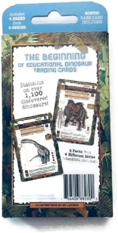 Tarjetas coleccionables para niños, dinosaurios, coleccionista, caja misteriosa, dinosaurio, educativo, 4 paquetes de 4 series para adultos y niñas