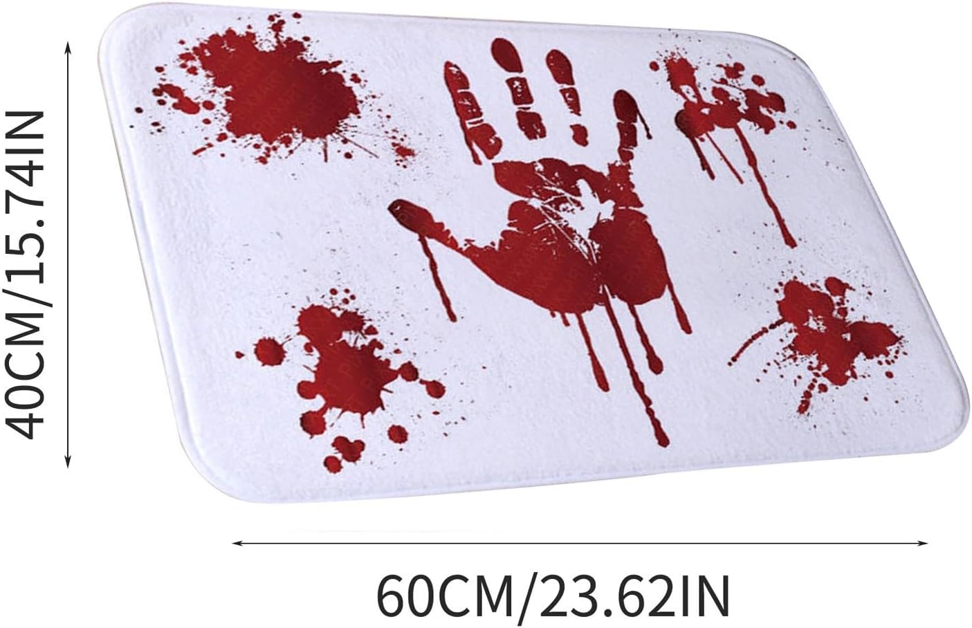 Alfombra de baño de Halloween, tapete de baño de sangre de broma, tapete de baño de color cuando está mojado, antideslizante, decoración de