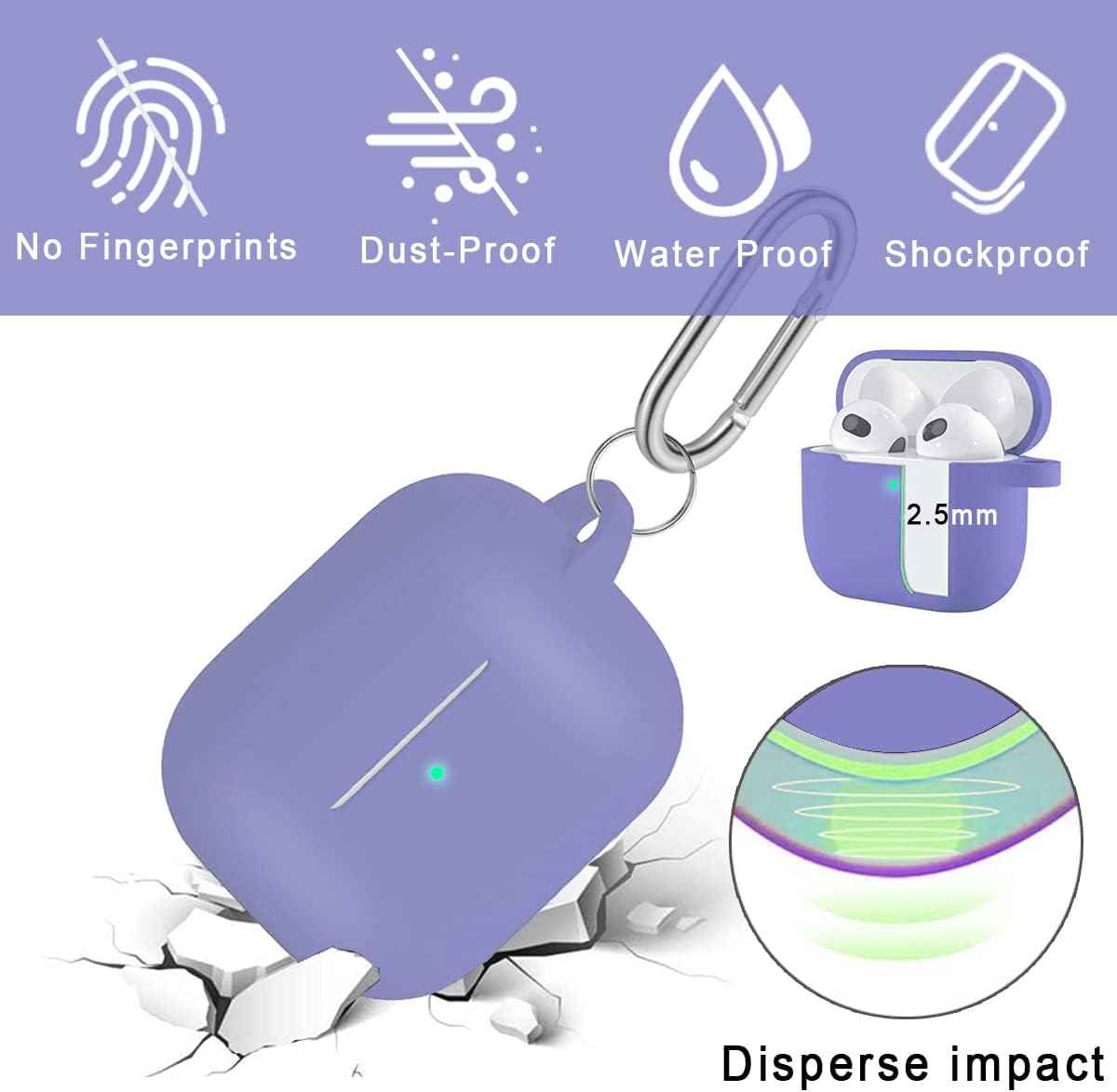Juego de accesorios de funda 14 en 1 para AirPods de 3 generación, kit de silicona para AirPods 3 2021, funda protectora para AirPods Gen 3 de 3