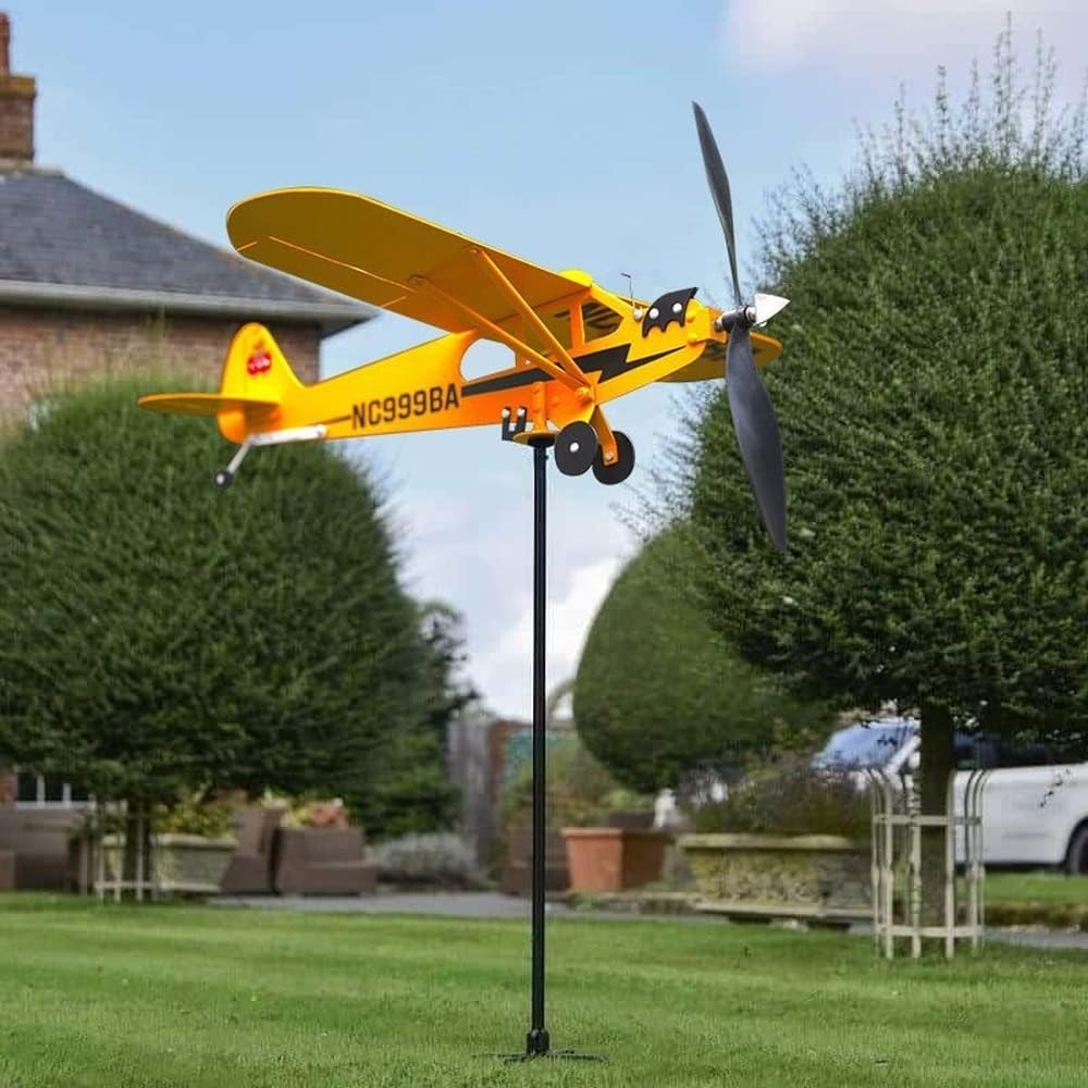 Piper J3 Cub – Molino de viento para avión, veleta meteorológica de avión, instrumento de medición de viento, veleta de metal para el clima, regalo