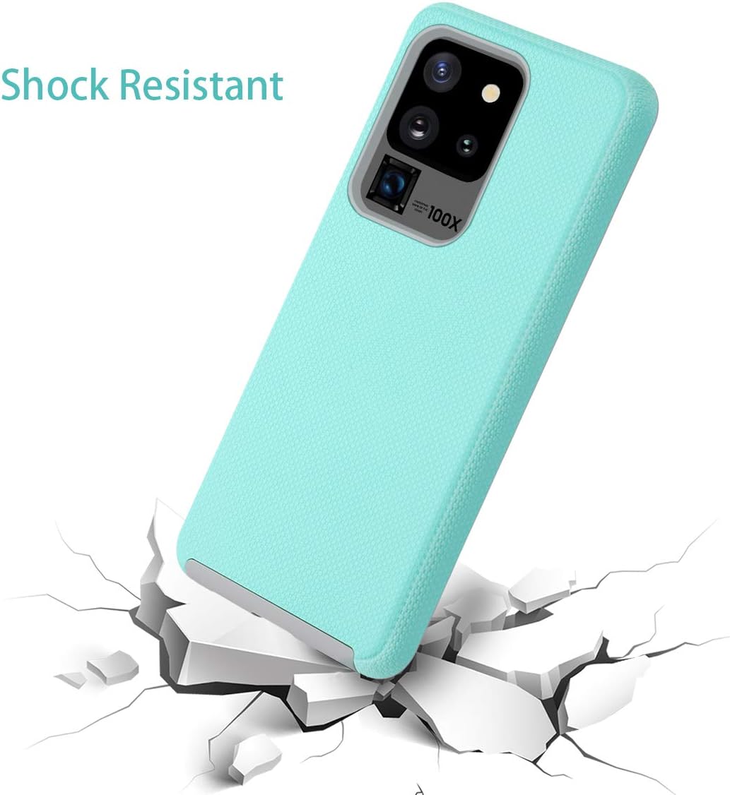Funda para Galaxy S20 Ultra, Fingic Samsung Galaxy S20 Ultra, funda de doble capa híbrida de policarbonato duro, TPU suave, absorción de golpes,