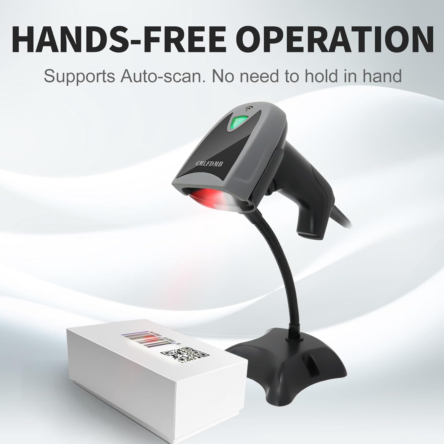 CMLFDMB – Escáner de código de barras 2D, escáneres de código QR 2D 1D de inventario con cable USB para computadora, soporte POS, escaneo de