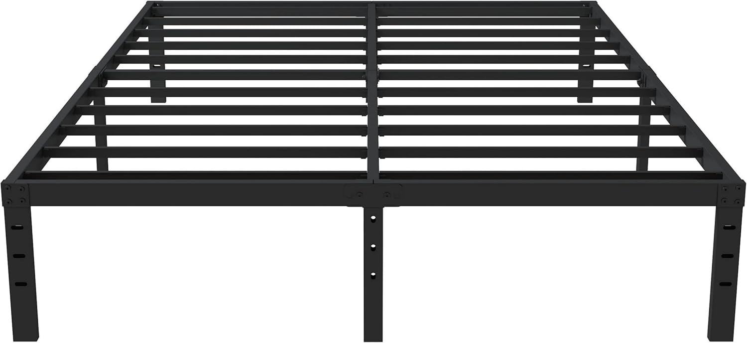 Base de cama California King de 16 pulgadas, no necesita somier, base de cama California King con almacenamiento de 14 pulgadas, soporte de listones