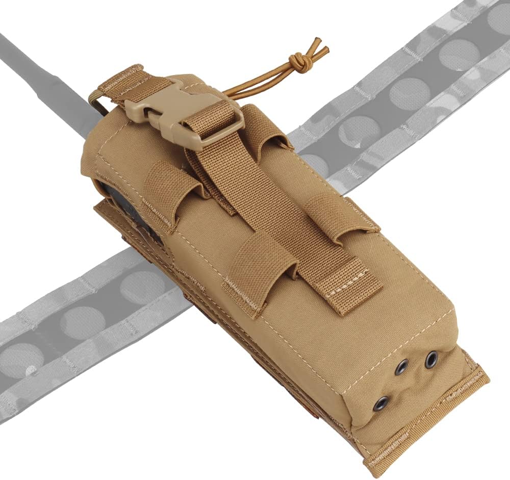 Funda de radio táctica para cinturón Walkie Talkie Bolsa Modo de Eversión, Bolsa de radio MOLLE para chaleco, Compatible PRC 152 148 Mainstream