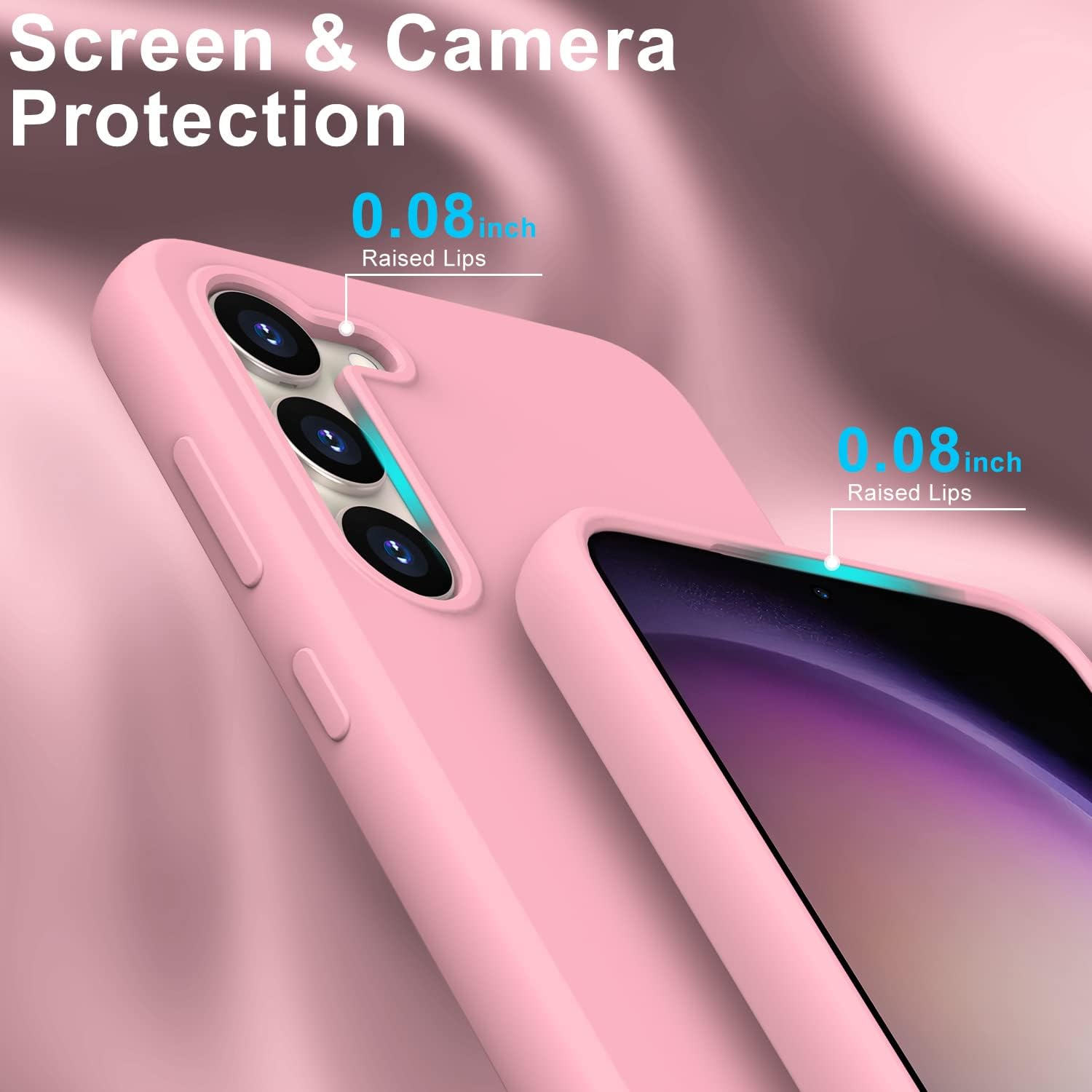 DEENAKIN Funda de silicona para Samsung Galaxy S23, suave y sedosa, de goma, de gel, con forro de microfibra suave, ajuste delgado, funda protectora