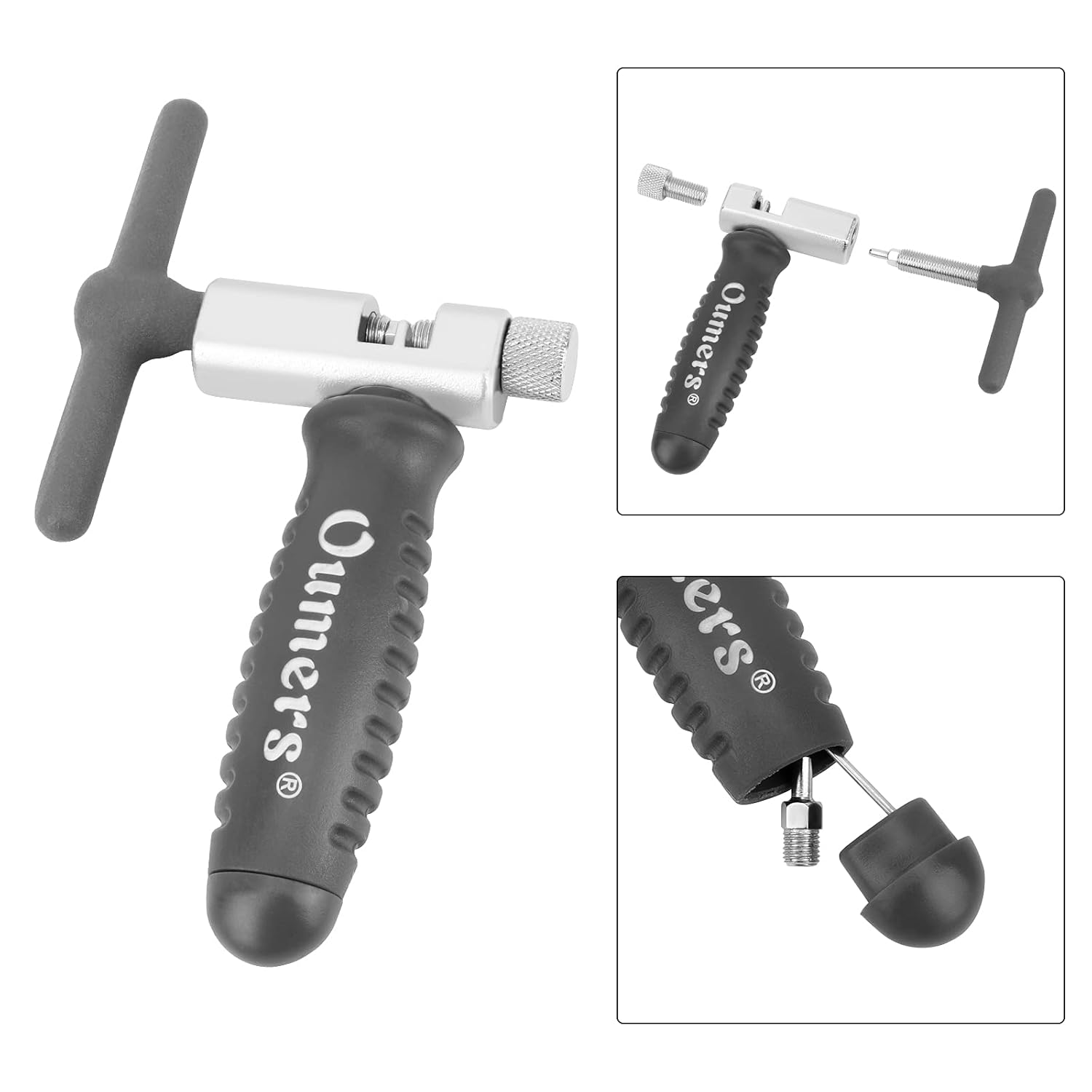 Oumers Herramienta rompedor de bicicleta Chian universal para cadenas de 7, 8, 9, 10, 11 velocidades, quita las cadenas oxidadas fácilmente. Un