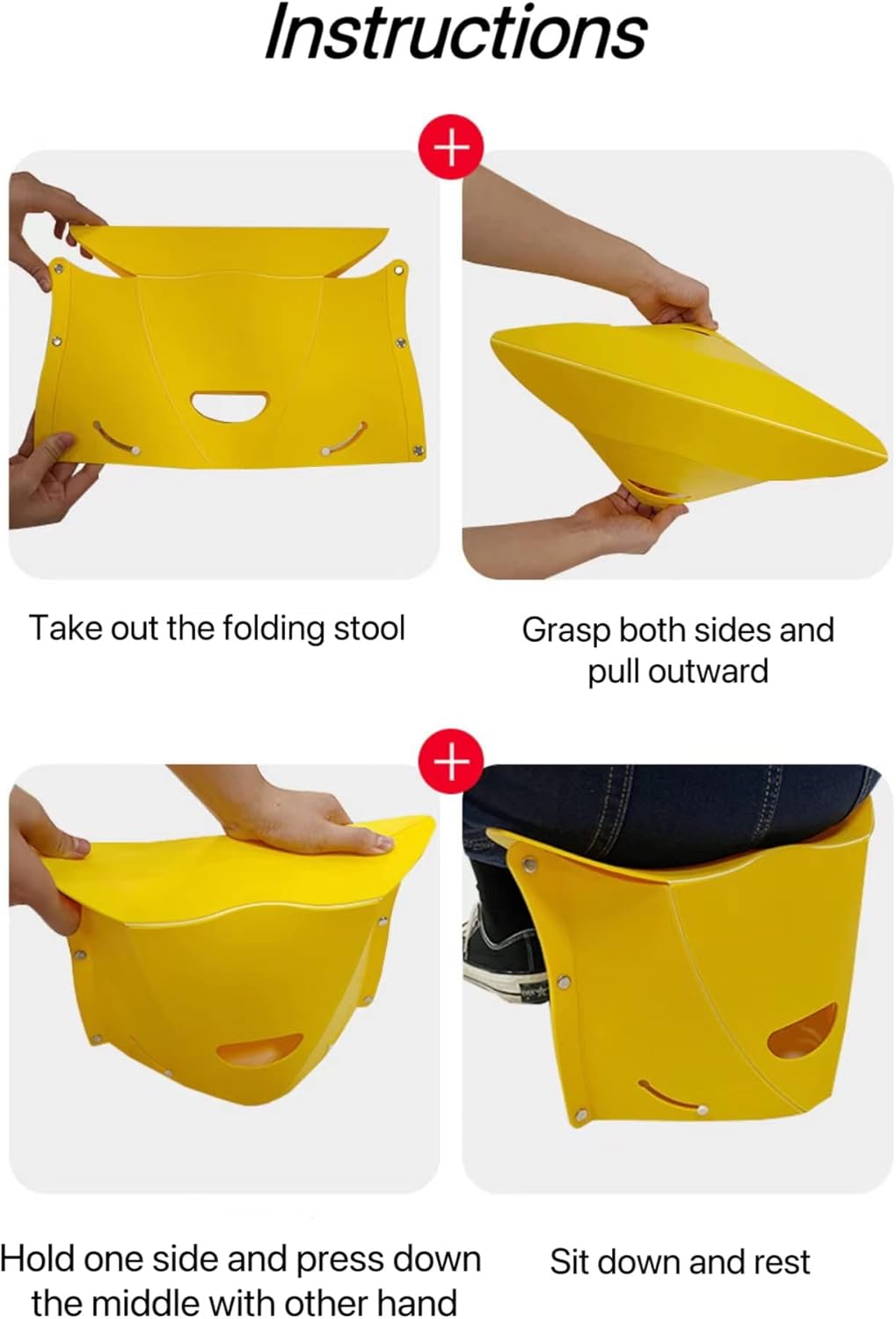 AYCWJZM Taburete plegable ultraligero para senderismo, ligero, silla plegable adecuada para viajes, barbacoa, actividades al aire libre y