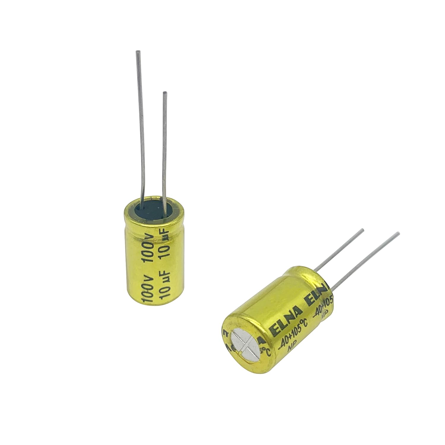10 unids 10uf 100V condensador electrolítico no polarizado 10x17mm (0.39×0.67in) condensador NP para audio tweeter condensador divisor de frecuencia