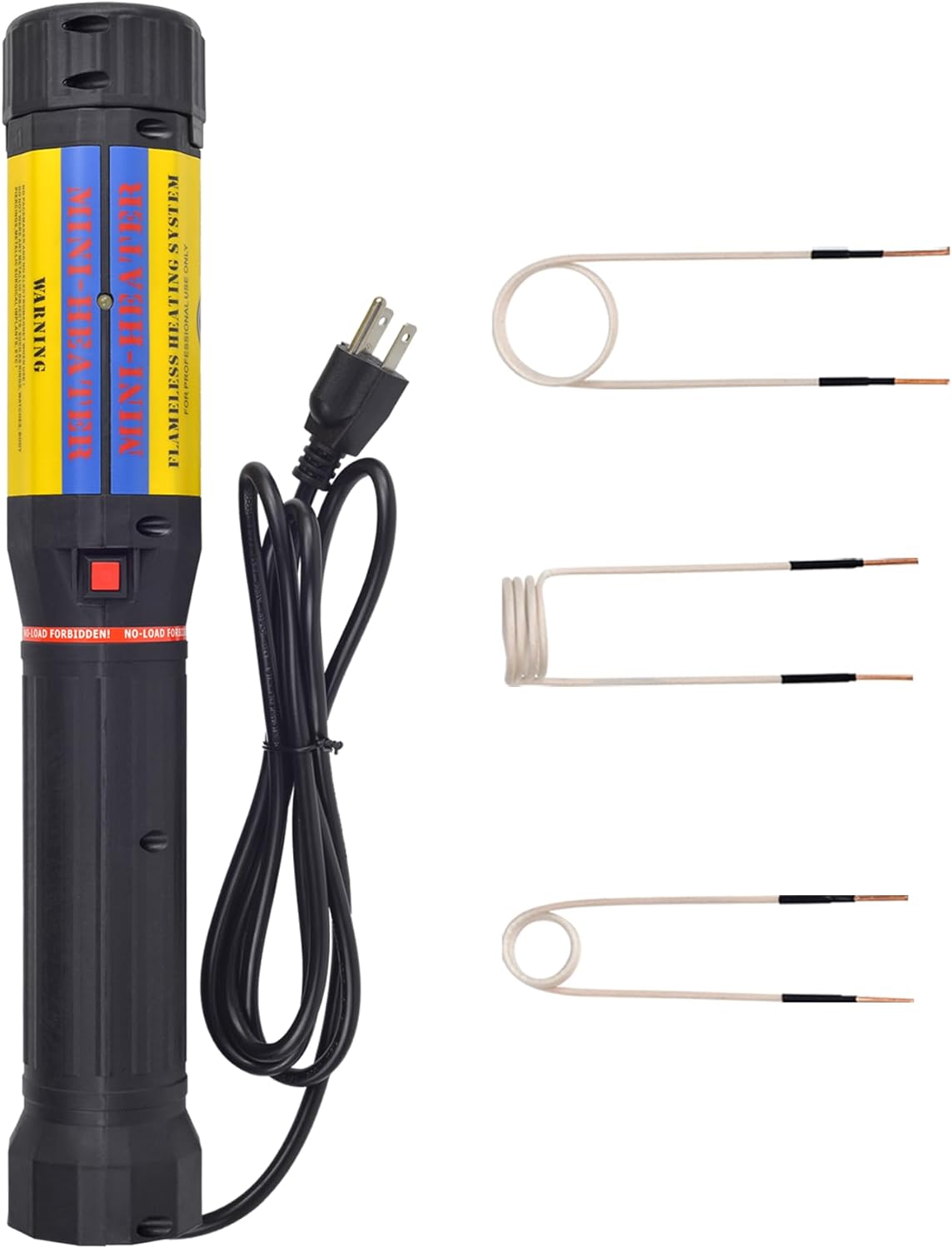 Herramienta de calentador de inducción de 1100 W, kit de calentador de inducción magnética de 3 bobinas, calefacción sin llama automotriz,