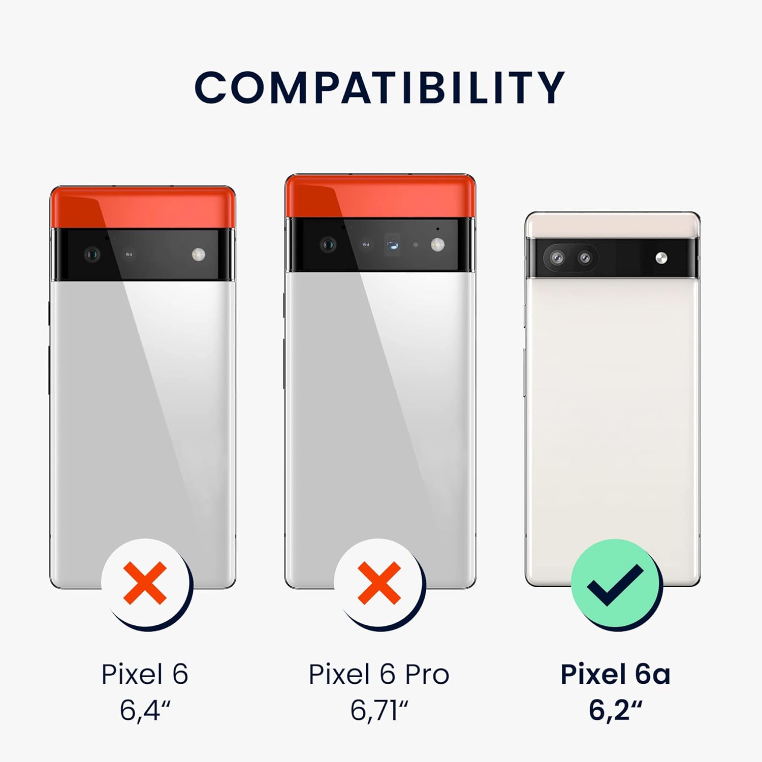 kwmobile Funda compatible con Google Pixel 6a – Funda TPU y tela para teléfono inteligente en lona coral