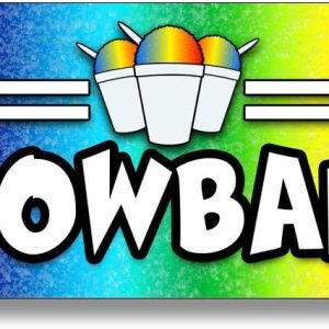 Cartel de vinilo de bolas de nieve de 5 pies de ancho por 2 pies de alto Cartel de vinilo de bolas de nieve de 5 pies de ancho por 2 pies de alto