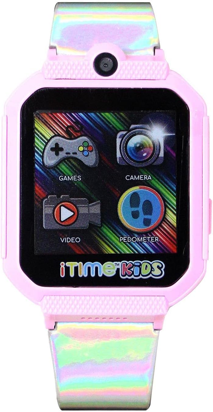 Reloj inteligente para niños con cámara, altavoz, sensor de temperatura corporal, contador de pasos podómetro, cronómetro, reproductor de música,