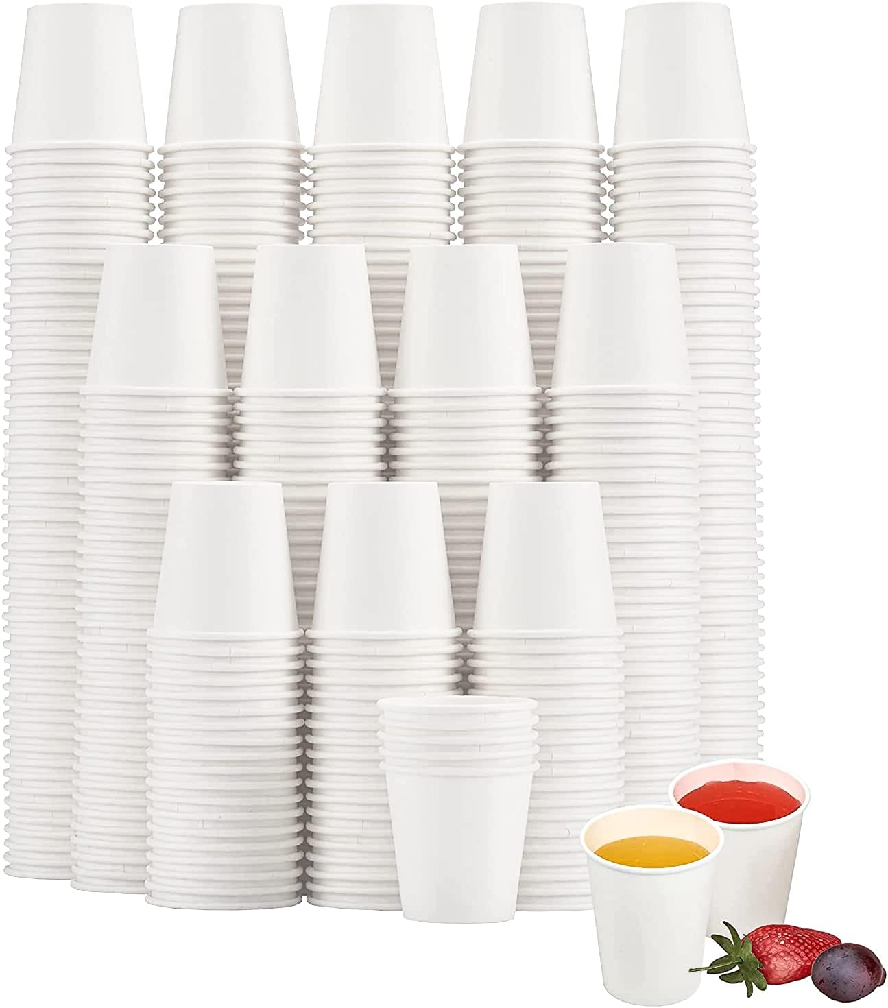 SIUQ Paquete de 1200 vasos de papel de 3 onzas, pequeños vasos desechables para enjuague bucal para baño, tazas de espresso, mini vasos de papel