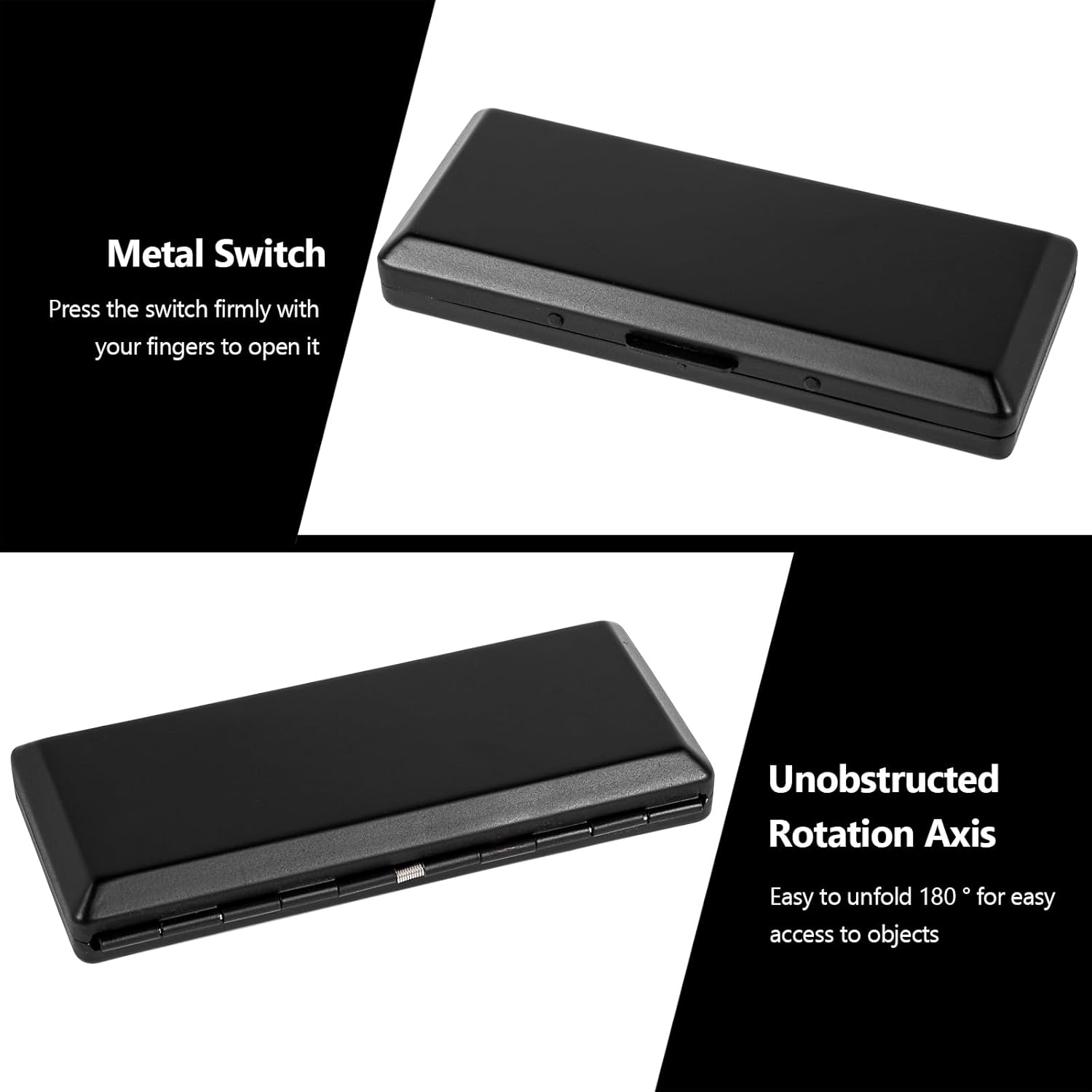 Caja de cigarrillos de metal elegante, moderna y minimalista, con capacidad para 10 cigarrillos de 3.937 in, perfecta para mujeres, diseño de metal