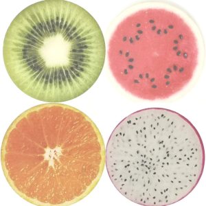 Posavasos para bebidas, 4 piezas, divertido juego de cerámica absorbente de piedra, kiwi fresco, fruta del dragón, sandía, naranja, posavasos para Posavasos para bebidas, 4 piezas, divertido juego de cerámica absorbente de piedra, kiwi fresco, fruta del dragón, sandía, naranja, posavasos para