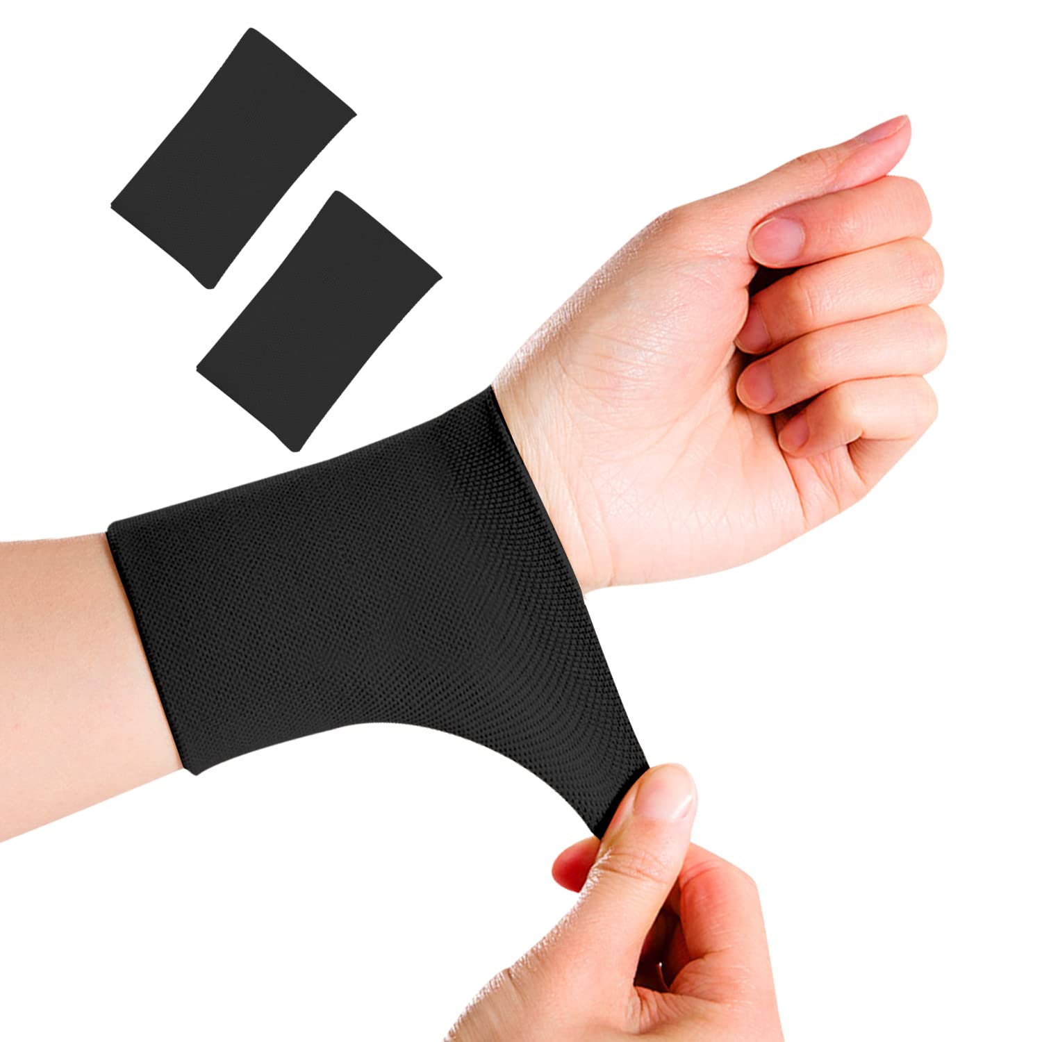SEXYEYE Muñequera de compresión para hombres y mujeres, muñequeras elásticas para tenis, tendinitis, túnel carpiano, bandas para cubrir tatuajes