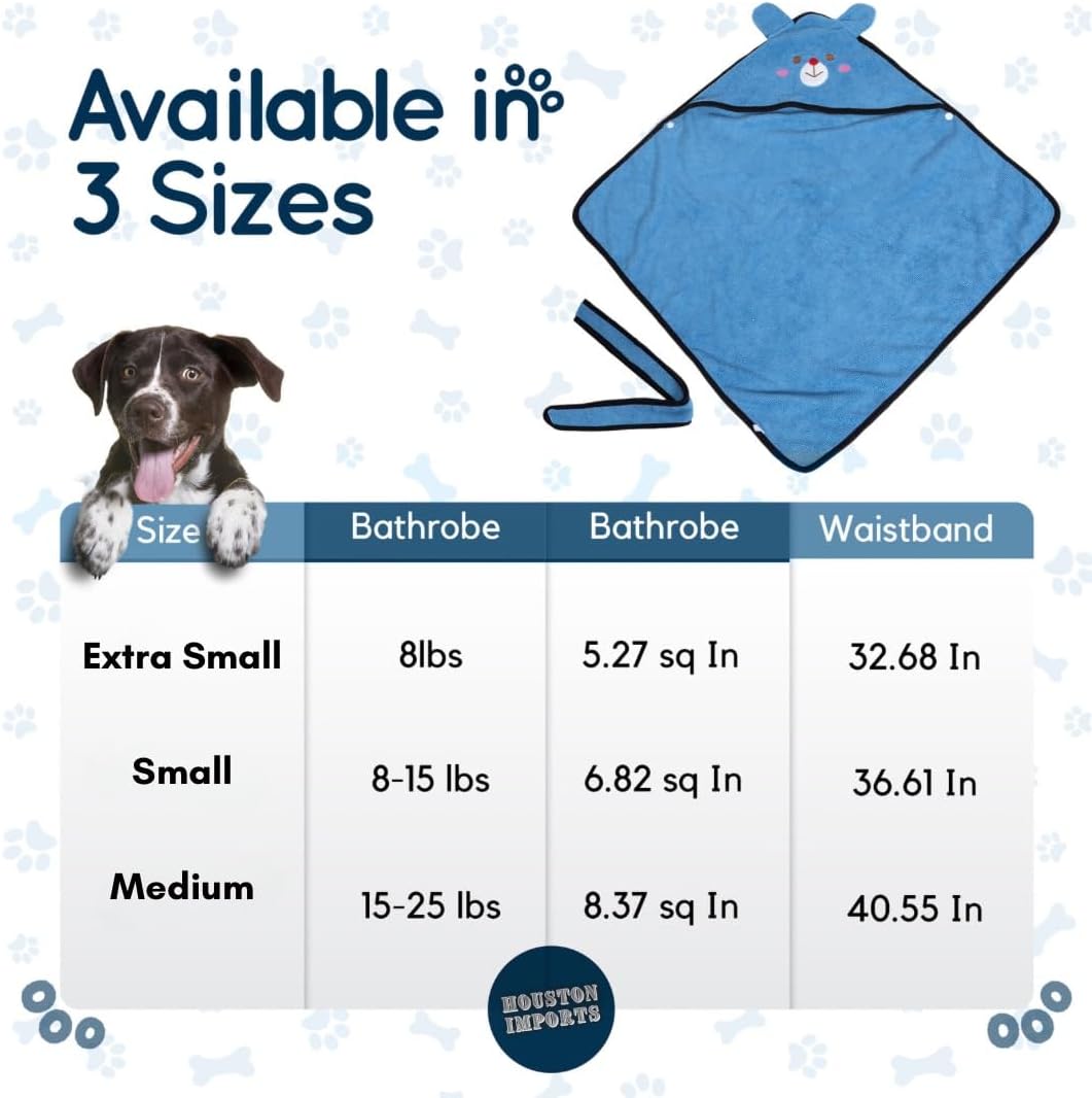 Toalla de baño con capucha para perro, paquete de aseo para perros con toalla de microfibra suave altamente absorbente y par de guantes de limpieza