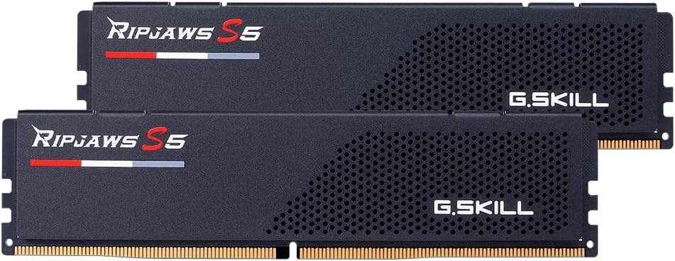 G.SKILL Ripjaws Serie S5 (Intel XMP 3.0) DDR5 RAM 64 GB (2 x 32 GB) 6800MTs CL34-45-45-108 1.40V Memoria de computadora de escritorio UDIMM – Negro