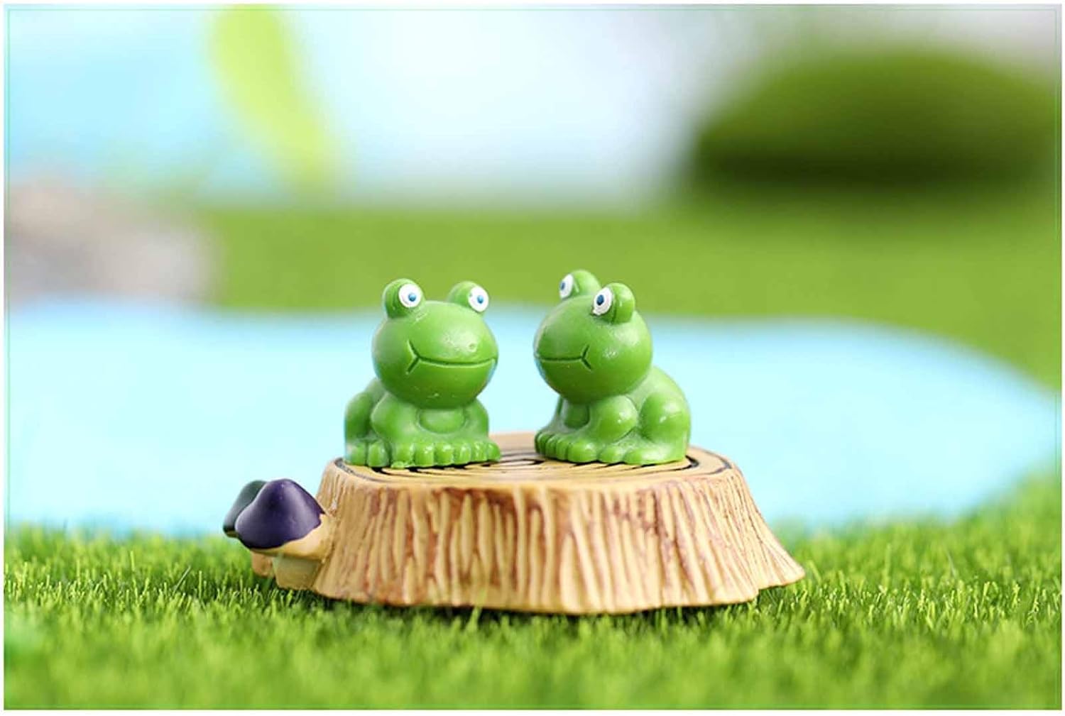 Mini Frogs – Paquete de 100200 unidades, figuras de ranas pequeñas de resina, ranas de jardín, ranas verdes, decoración en miniatura para el hogar,