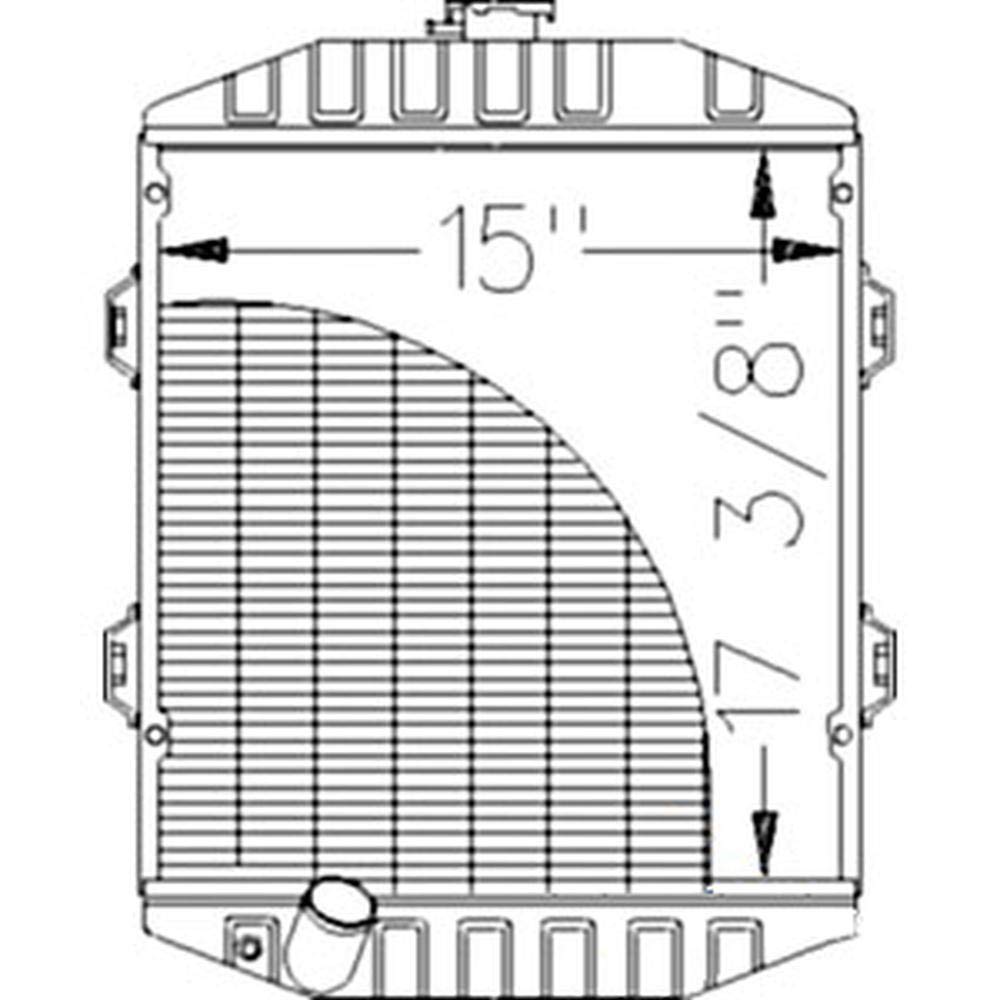 CH18416 CH13963 Tractor compacto JD Radiador para John Deere 1050