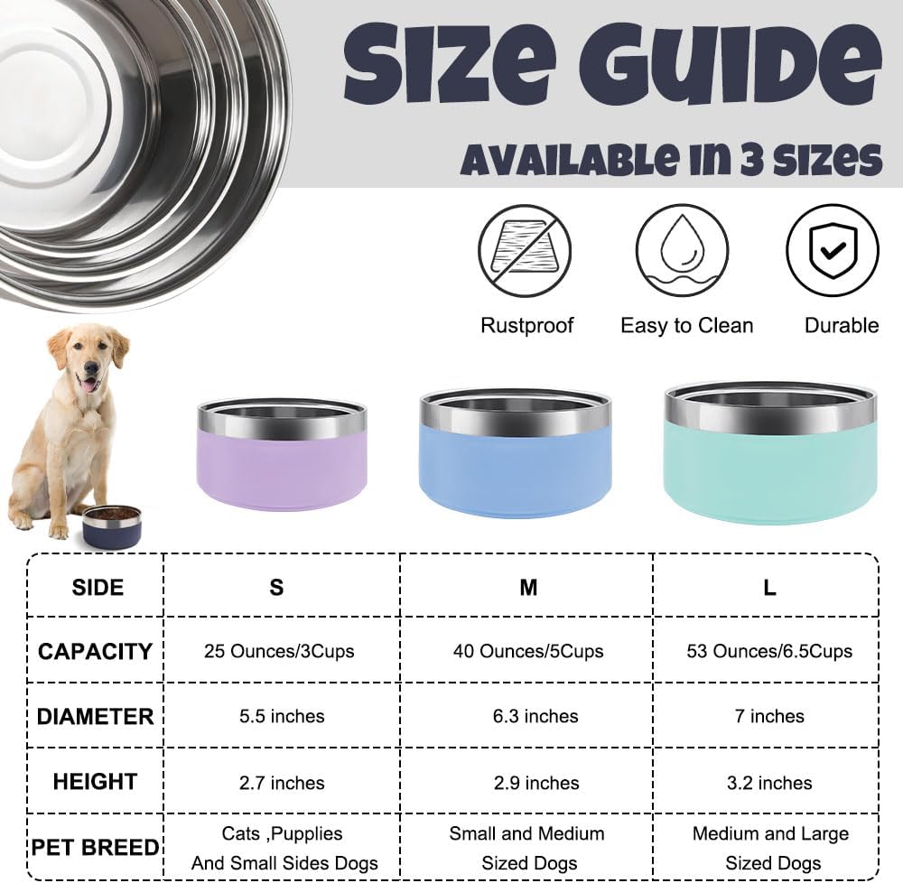 Cuenco personalizado de acero inoxidable para perro y gato con nombre, cuenco para mascotas grabado con láser, antideslizante para agua y alimentos,