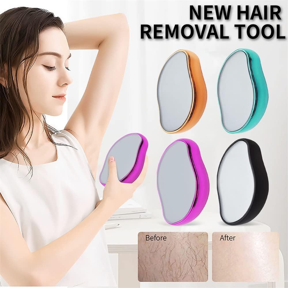 Crystal Hair Eraser, Crystal Hair Remover for Women and Men, Painless Exfoliation Magic Crystal Hair Remover Crystal Smooth Hair Remover for Legs,