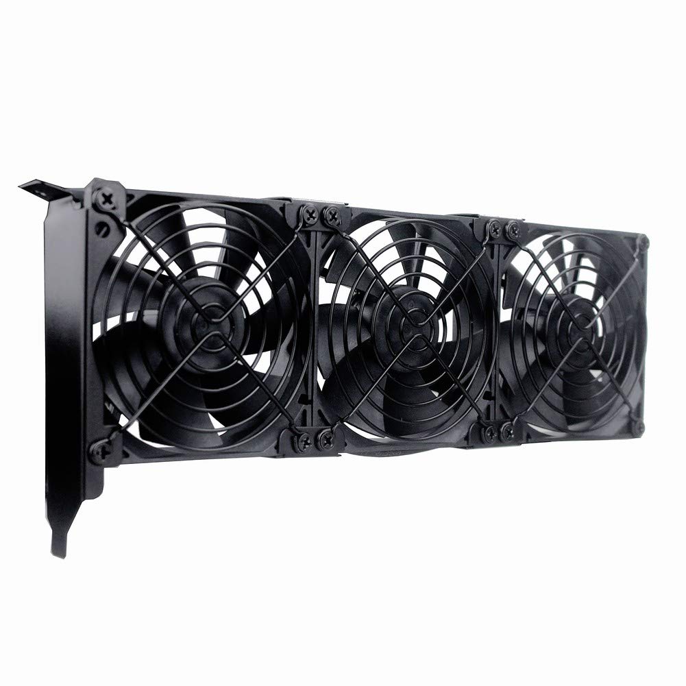 GDSTIME Ventiladores de tarjeta gráfica, ranura PCI 0.118 x 3.543 in 3.622 in, ventilador de tarjeta gráfica, enfriador de tarjeta de video,