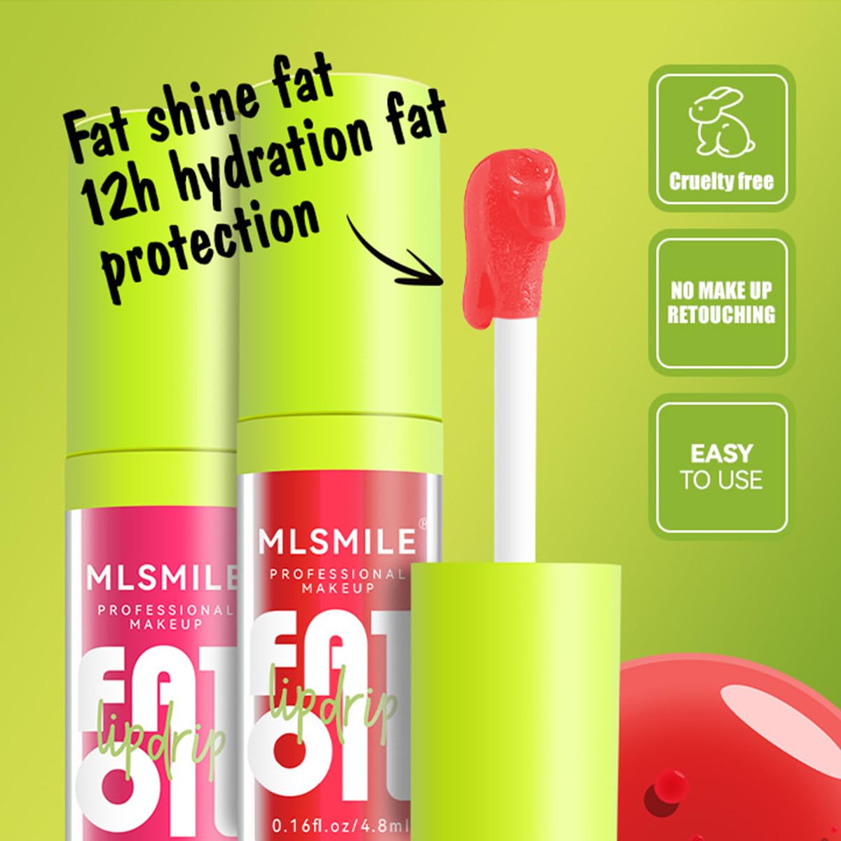 Aceite hidratante para labios que brilla intensamente, brillo labial hidratante, bálsamo labial transparente, de larga duración, hidratante, no